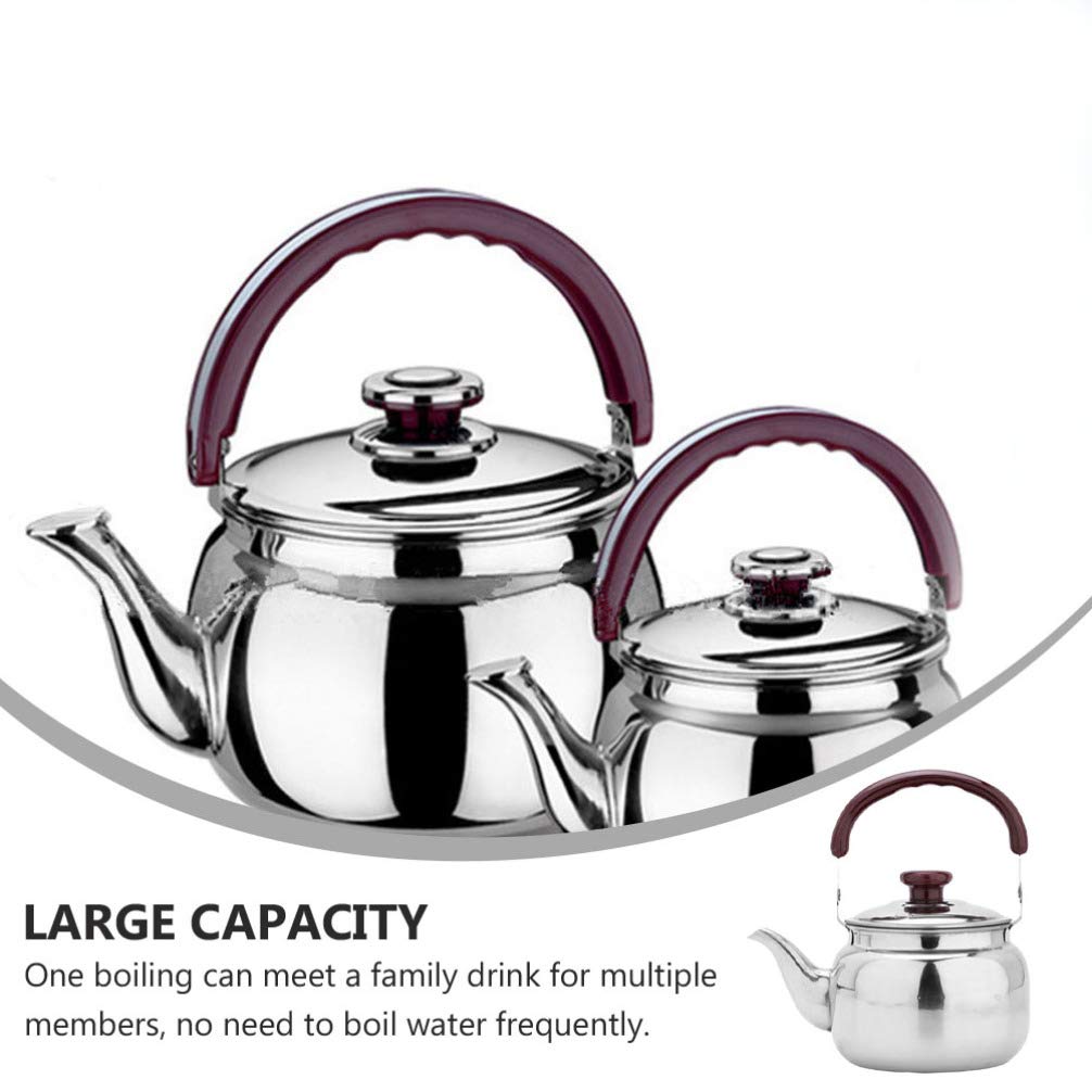 Wakauto Stainless Steel Whistling Stovetop Teapot - Loose Leaf Tea Maker, Food Grade Safe for Boiling Water & Brewing Tea - Perfect for Gas Stove, Camping & Classic Tea Ceremonies