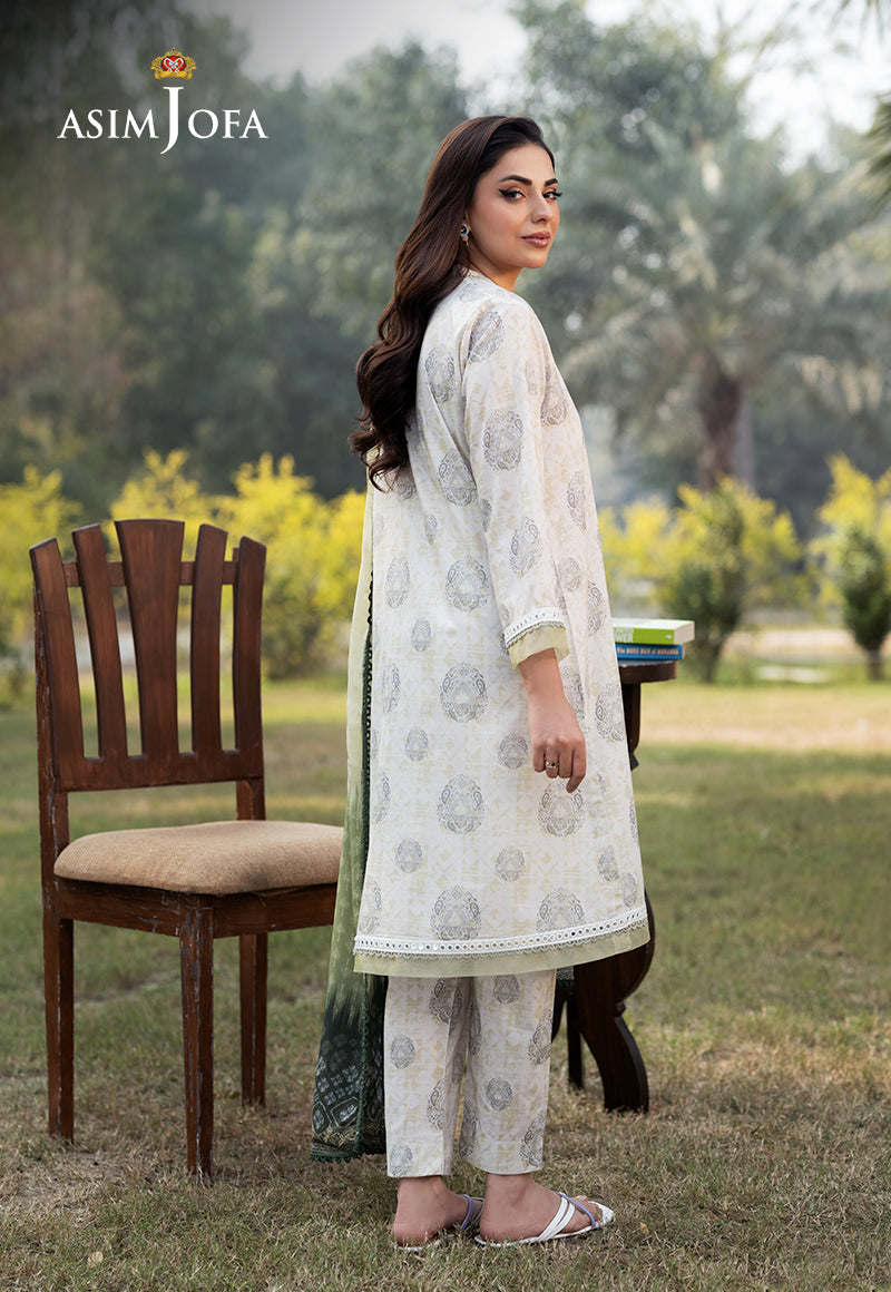 Asim Jofa Cambric White Stitched Suit for Men - Premium Formal Wear for Weddings, Business Meetings & Special Occasions