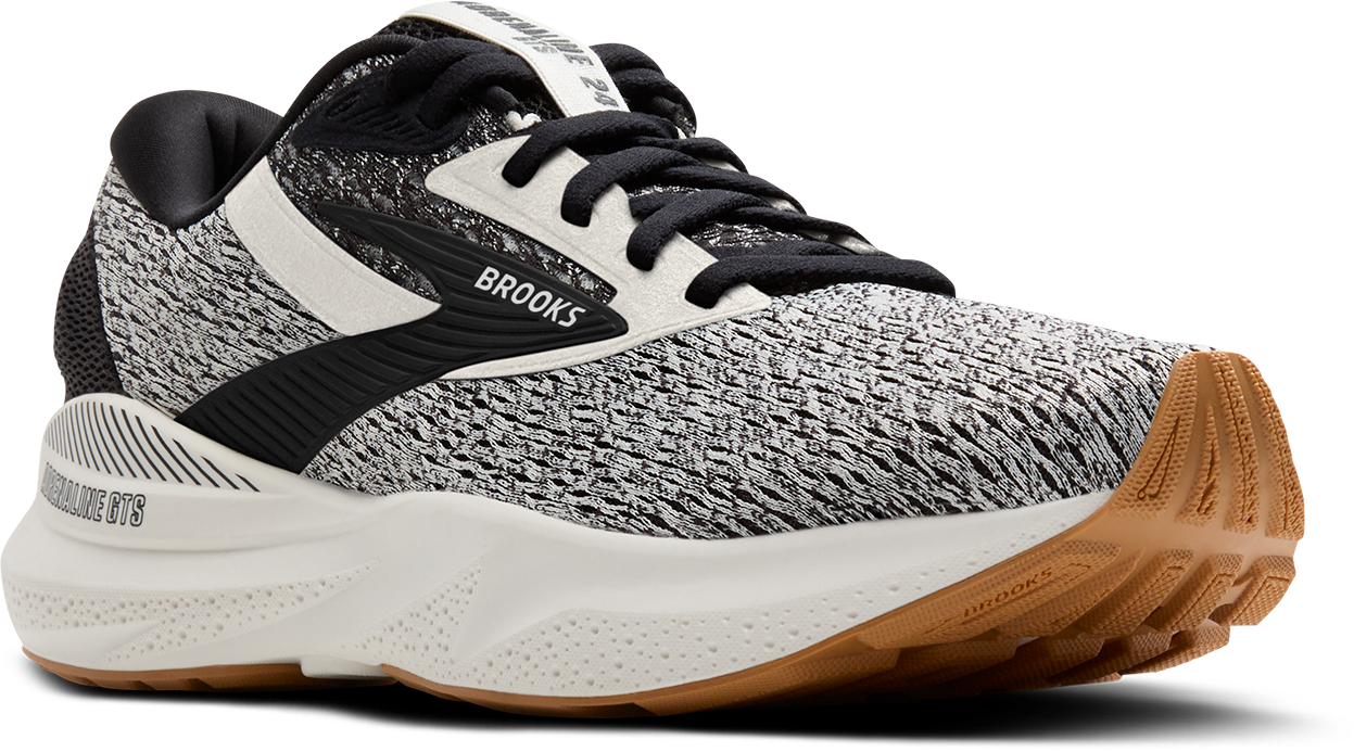 Women's Running Shoes Adrenaline GTS 24 - Lightweight Cushioned Support for Jogging & Training (Coconut/Black/Biscuit) | Perfect for Road Running, Gym Workouts & Daily Walking