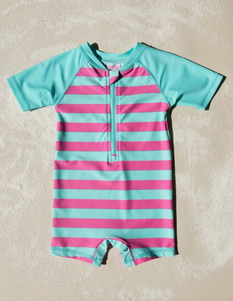 Baby UPF 50+ Sun Protection Rash Guard One Piece Swimwear - Perfect for Beach, Pool & Outdoor Water Activities