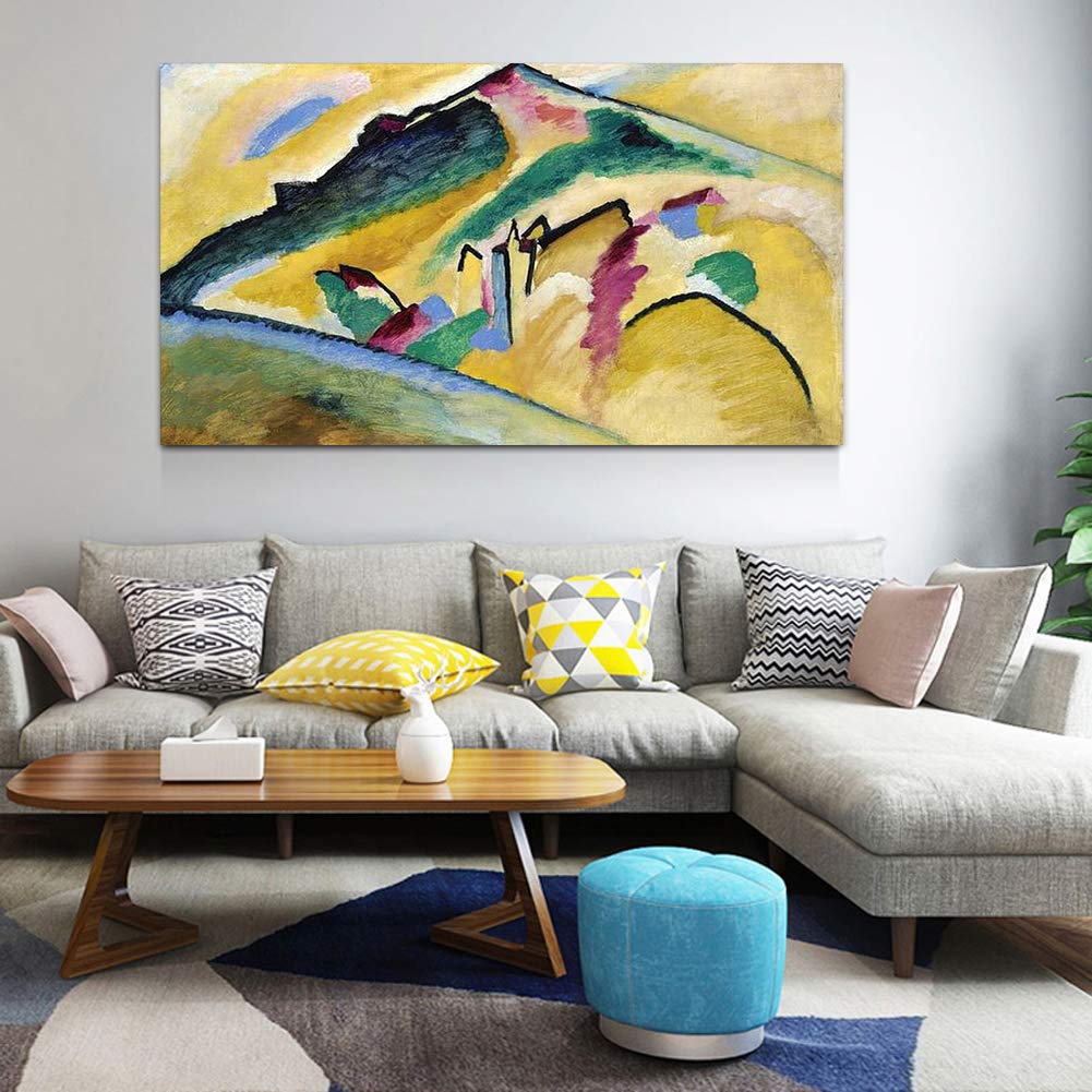 ZENDA Wassily Kandinsky Abstract Wall Art - Autumn Landscape Wrapped Canvas Print for Home Decor | Ready to Hang | Perfect for Bedroom, Living Room & Office