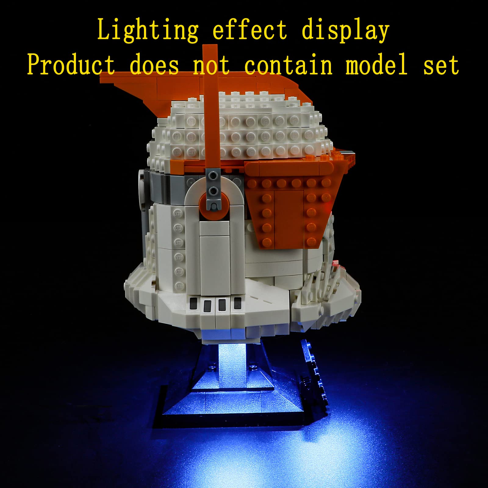 GEAMENT LED Light Kit for Lego Clone Commander Cody Helmet - Compatible with Star Wars 75350 Building Set (Model Kit Not Included) - Perfect for Star Wars Fans, DIY Lego Lighting Projects, and Display Enhancement