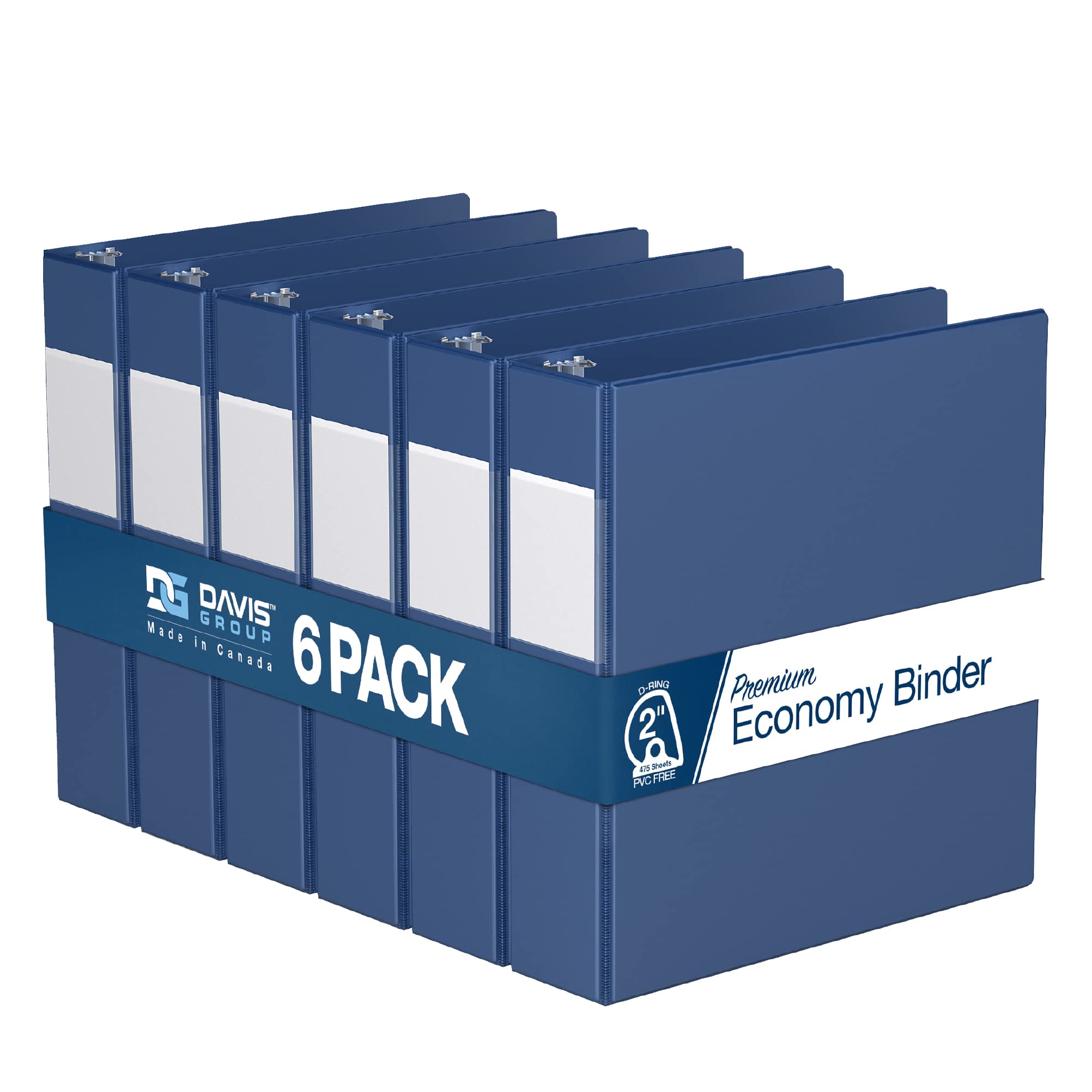 Premium 2-Inch 3-Ring Binders - D Ring Notebook Organizer for School, Office & Home - 6-Pack Colored Binders (Royal Blue) - Perfect for Organizing Documents, Reports & Projects