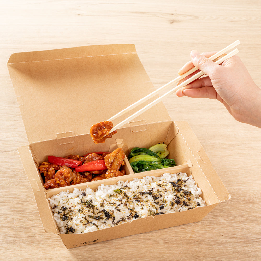 Premium Natural Bamboo Chopsticks - Eco-Friendly Square Design with Paper Band, 9.5 Inch, 100 Count Box - Perfect for Asian Cuisine, Sushi, Restaurants & Home Dining