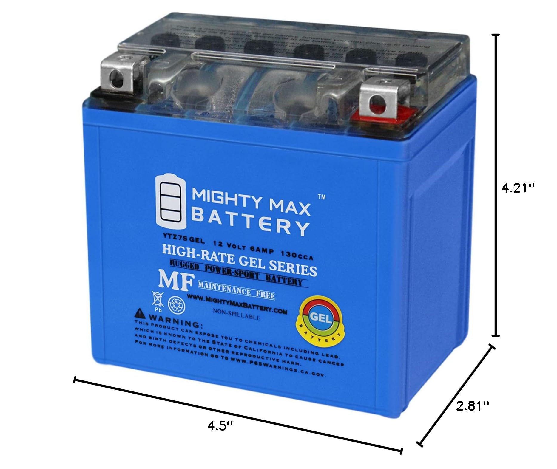 Mighty Max 12V 6AH GEL Battery Replacement for Yamaha 50 XC50 Vino Classic 2018 Scooter - Perfect for Motorcycle, ATV, and Power Sports Applications