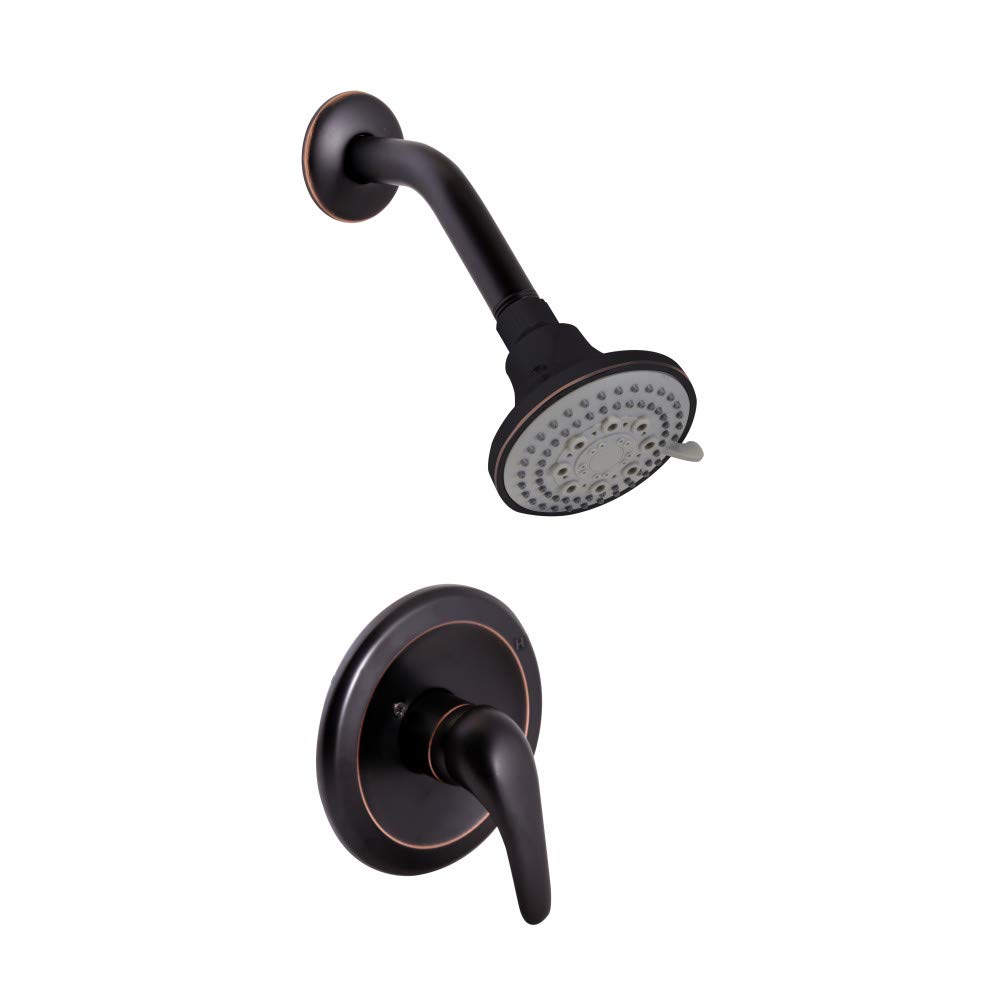 Design House 562819 Oil Rubbed Bronze Middleton Shower Trim Set with Valve - 6 Piece Bathroom Shower Kit for Modern Home Renovation & Luxury Spa Experience