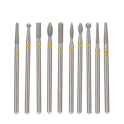 10Pcs Professional Nail Drill Bits Set - Multi-Function Nail File Burr Grinder for Dead Skin Removal, Nail Polishing & Manicure | Perfect for Home & Salon Nail Care, Pedicure & Acrylic Nail Art