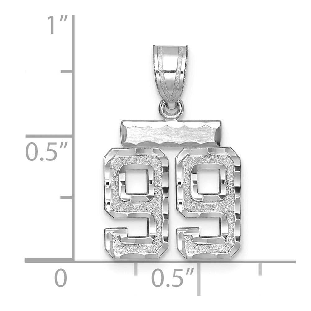 14k White Gold Black Bow Pendant - Varsity Collection for Sports Fans