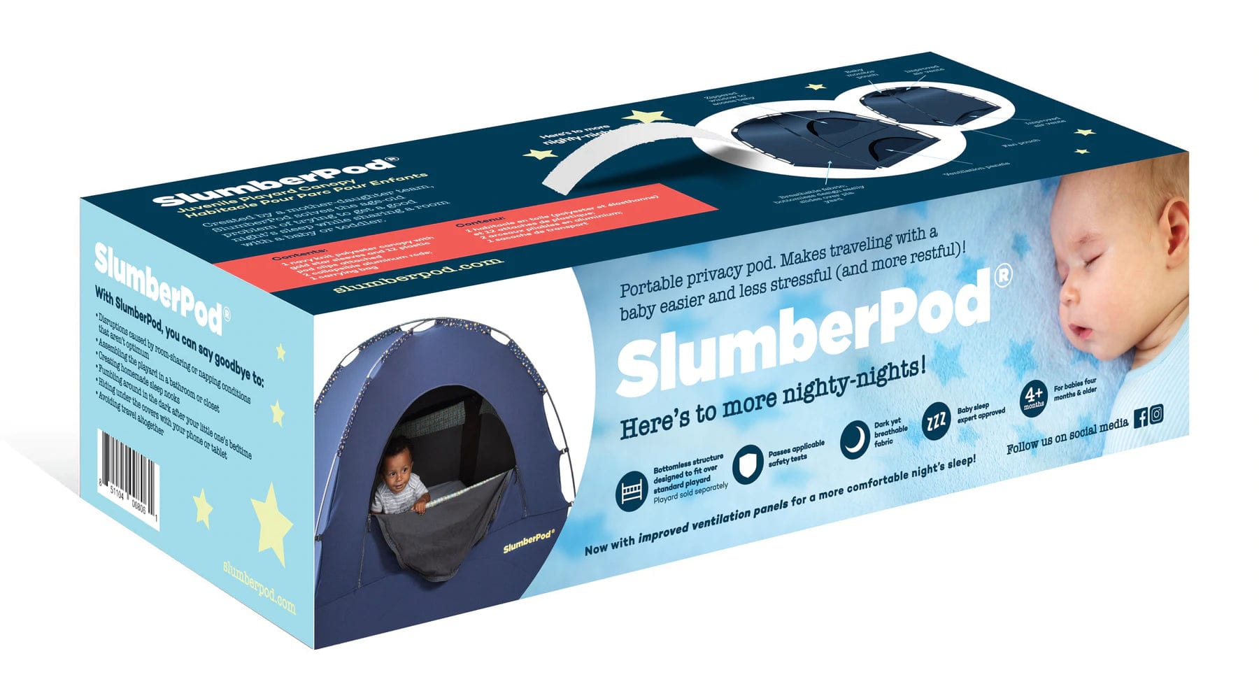 SlumberPod Portable Blackout Sleep Tent for Babies & Toddlers - Perfect for Travel, Naps, and Bedtime - Lightweight & Easy Setup for Home, Hotels, and Daycare