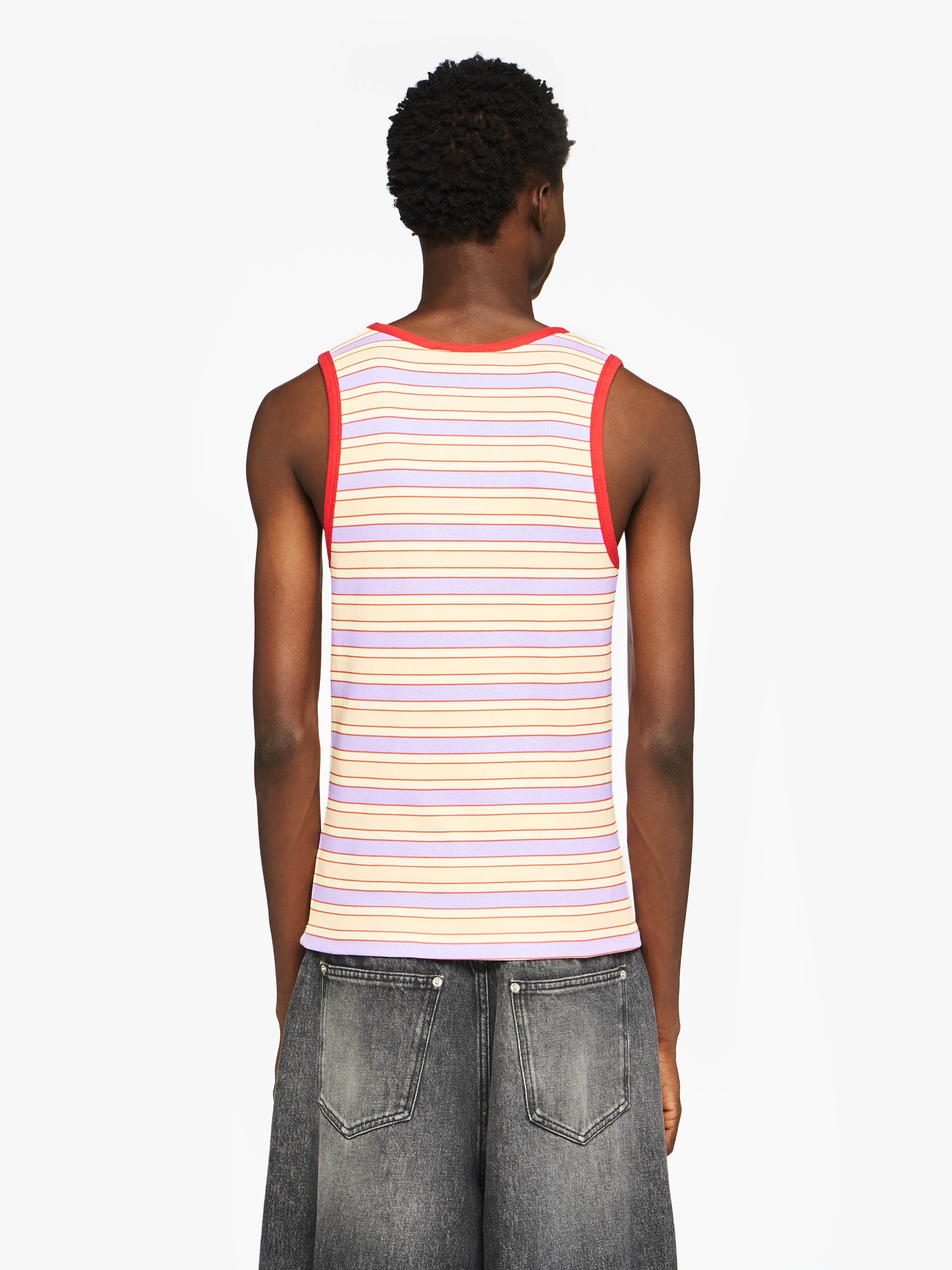 Contrast Trim Striped Vest for Women - Stylish Layering Piece for Casual Outfits & Office Wear