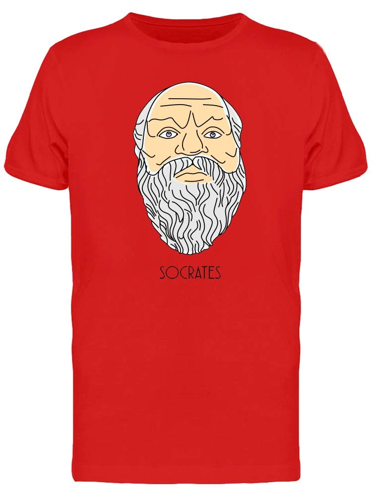 Socrates Head Hand Drawn T-Shirt for Men - Vintage Philosophy Graphic Tee - Casual Cotton Shirt for Streetwear, College Campus & Philosophy Lovers