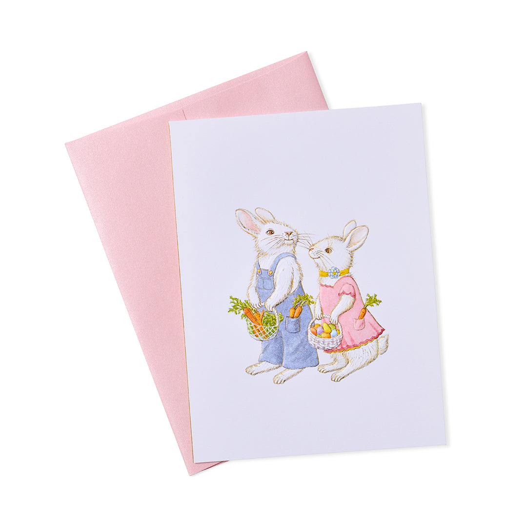 Easter Bunny Greeting Cards for Gardening Enthusiasts - Set of 8 Thoughtful Spring Cards for Easter Gifts, Garden Parties & Home Decor