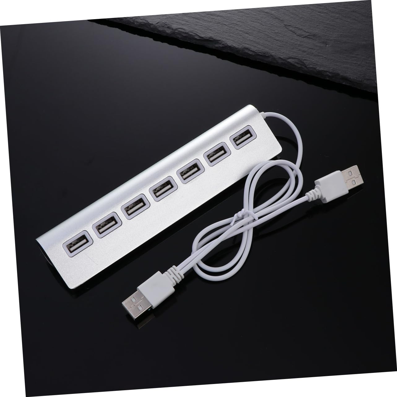 Jojofuny 7-in-1 USB C Hub for Laptop & Computer - USB 3.0 Splitter Adapter with 4 Ports, HDMI, SD/TF Card Reader - Perfect for MacBook, Dell, HP, Office & Travel Use