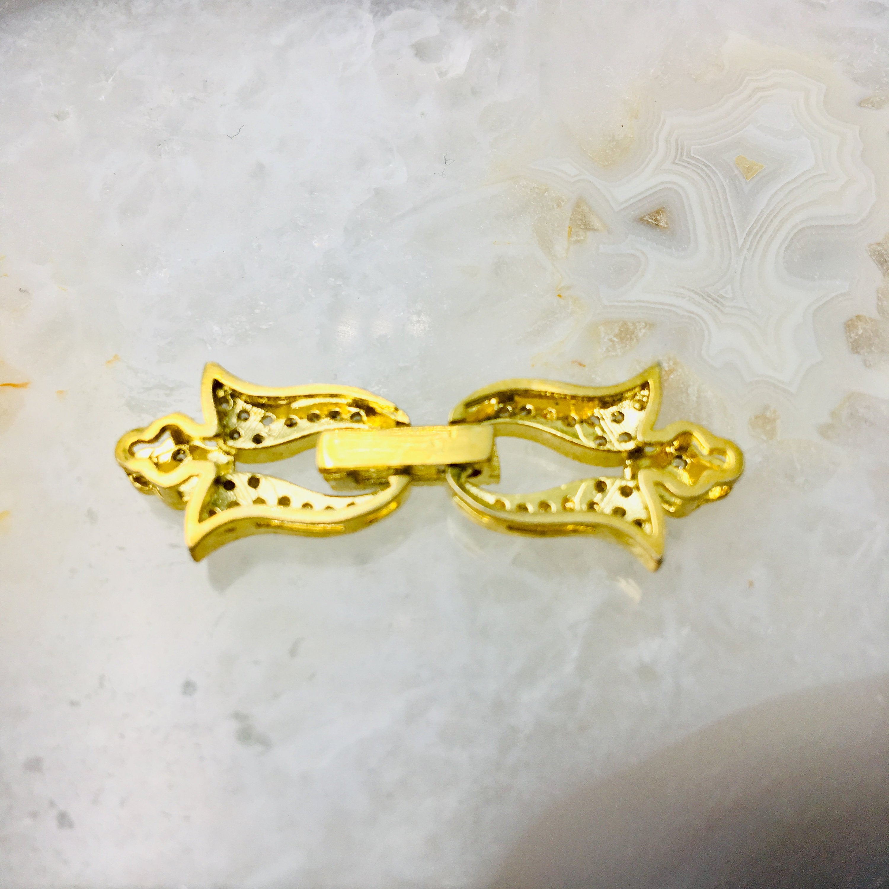 12x40mm Light Gold Plated Copper Bracelet with Micro Pave Clear Zircon Clasp - Elegant Jewelry for Women, Perfect for Parties, Weddings & Special Occasions
