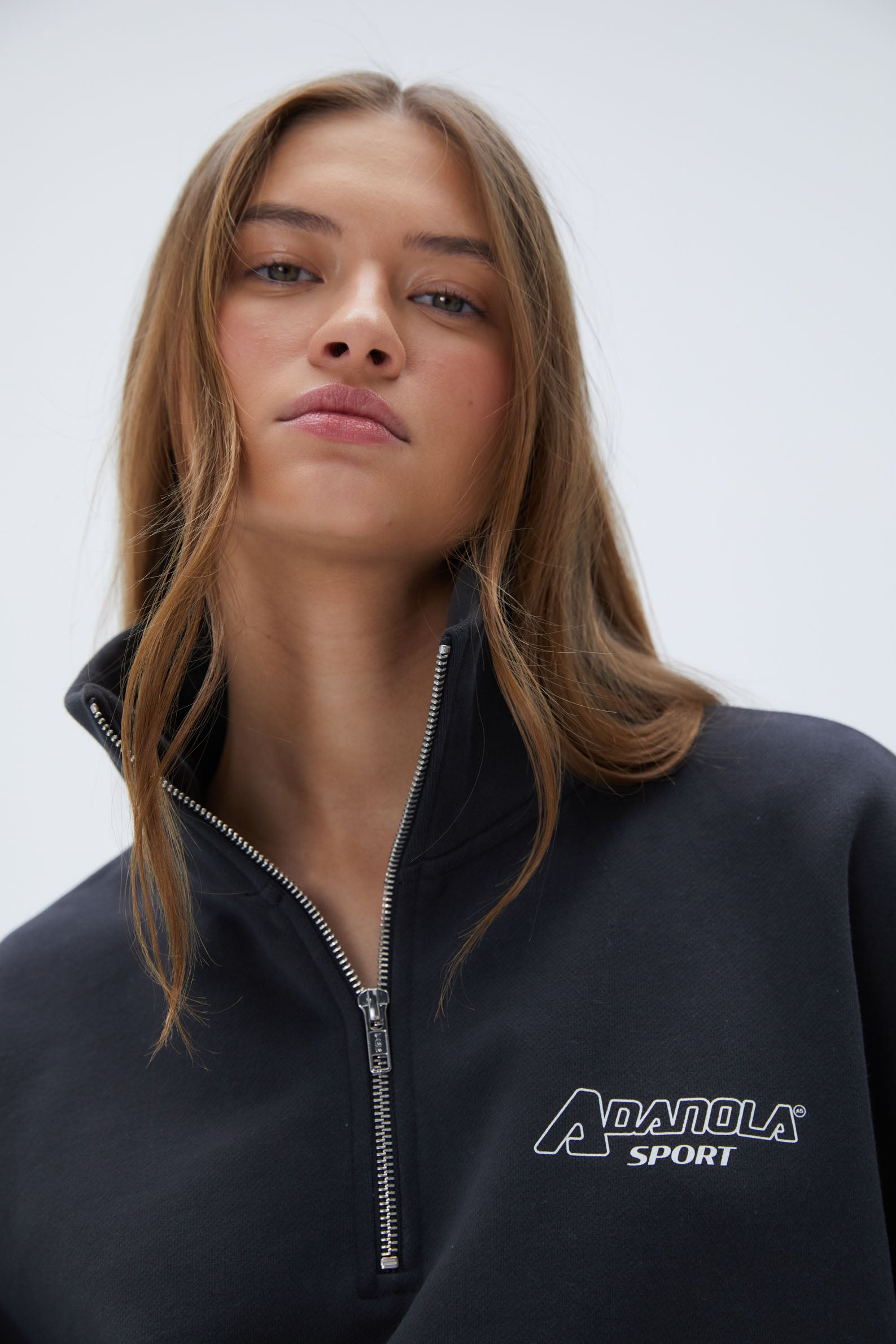 Oversized Funnel Neck Zip-Up Sweatshirt for Women - Graphite Grey | Cozy Casual Pullover for Fall & Winter | Perfect for Lounge, Travel, and Streetwear Fashion