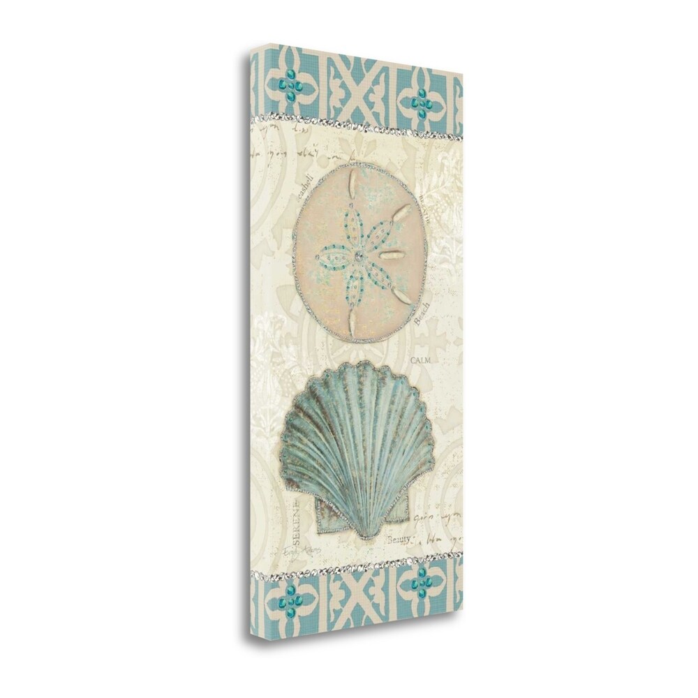 Beach Treasures II By Emily Adams - Premium Giclee Art Print on Gallery Wrapped Canvas, Ready to Hang Wall Decor for Living Room, Bedroom & Office