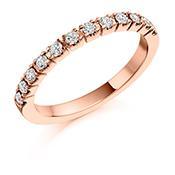 0.33ct Diamond Claw Set Half Eternity Ring - Perfect for Weddings, Anniversaries & Special Occasions