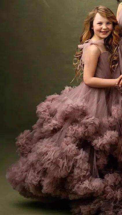 Puffy Tulle Mother Daughter Party Dresses - Elegant Matching Outfits for Special Occasions | Perfect for Weddings, Birthday Parties & Family Photos
