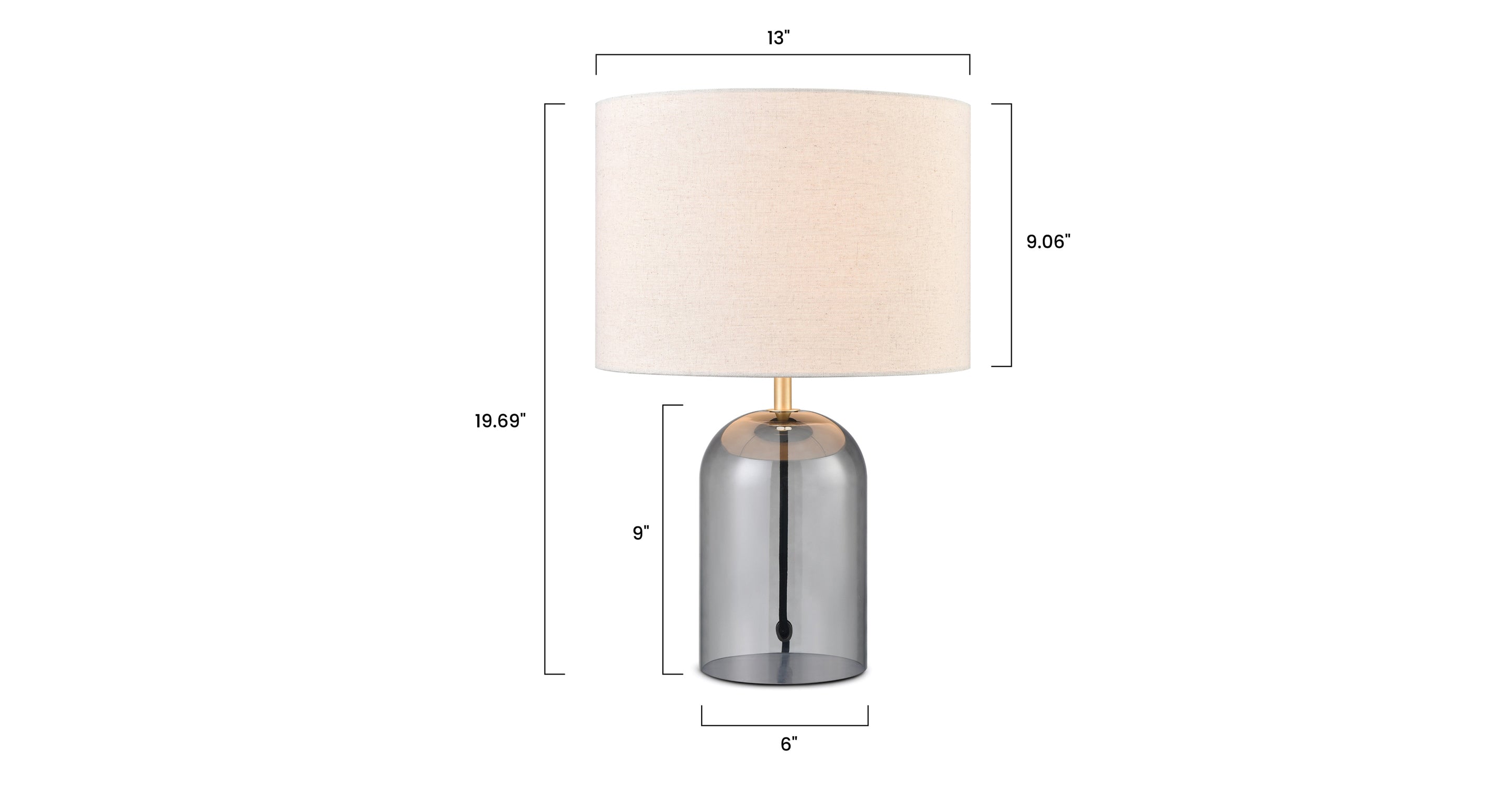 Modern Milan Table Lamp - Elegant Bedside & Living Room Lighting for Home Decor | Dimmable LED Desk Lamp for Bedroom, Office & Study