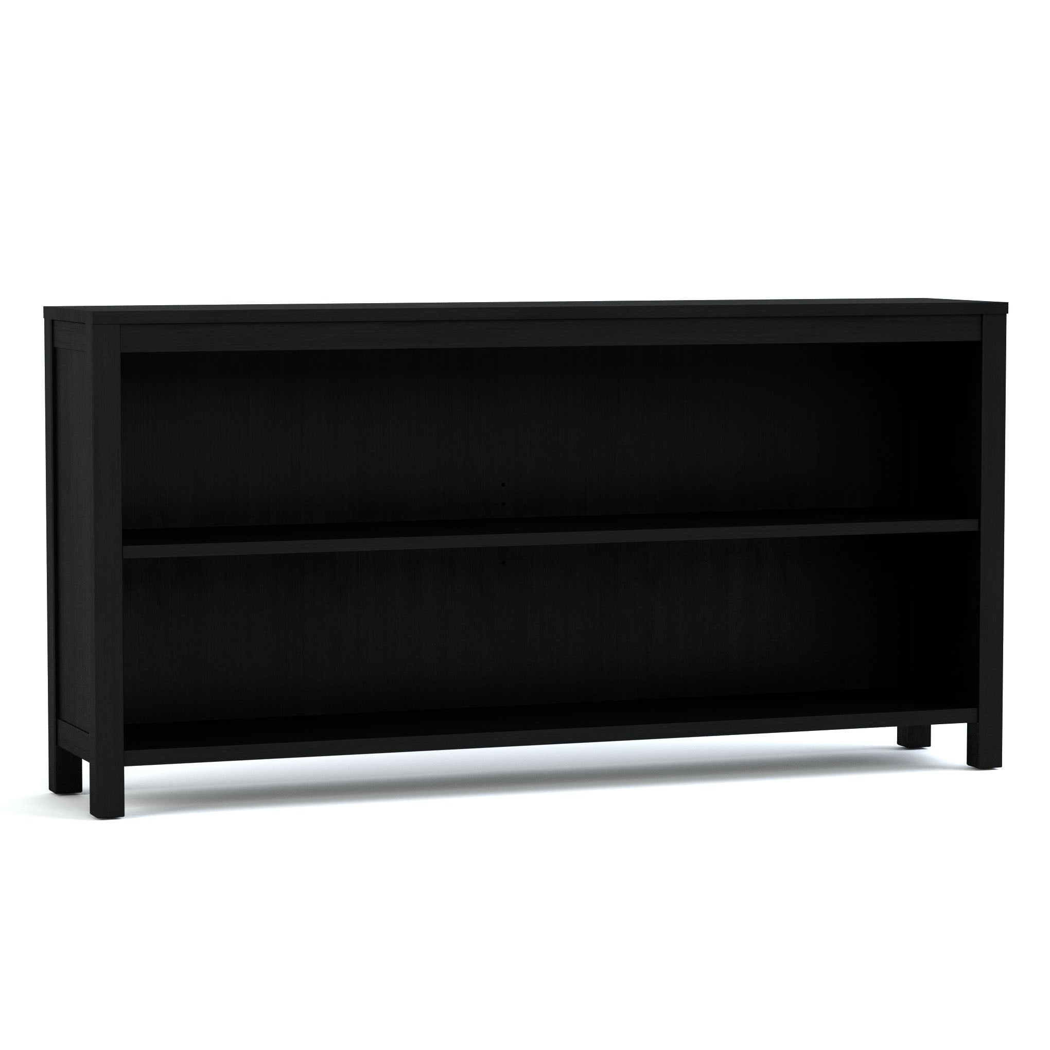 Origins 60 Inch Low Bookcase - Modern Wood Bookshelf for Living Room, Bedroom, or Office Storage - Perfect for Organizing Books, Decor, and Essentials