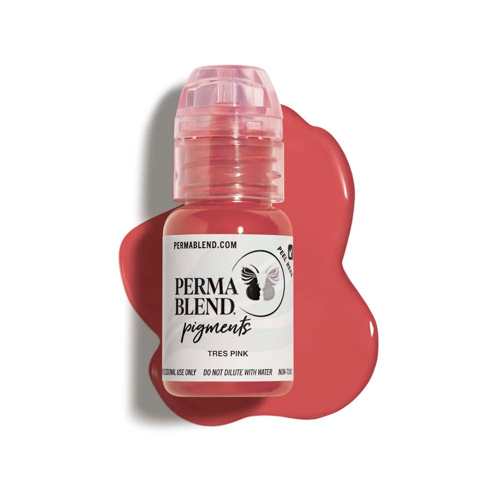 Perma Blend Tres Pink Pigment - Professional Tattoo Ink for Vibrant, Long-Lasting Color - Perfect for Tattoo Artists & Permanent Makeup - Ideal for Eyebrows, Lips, and Body Art