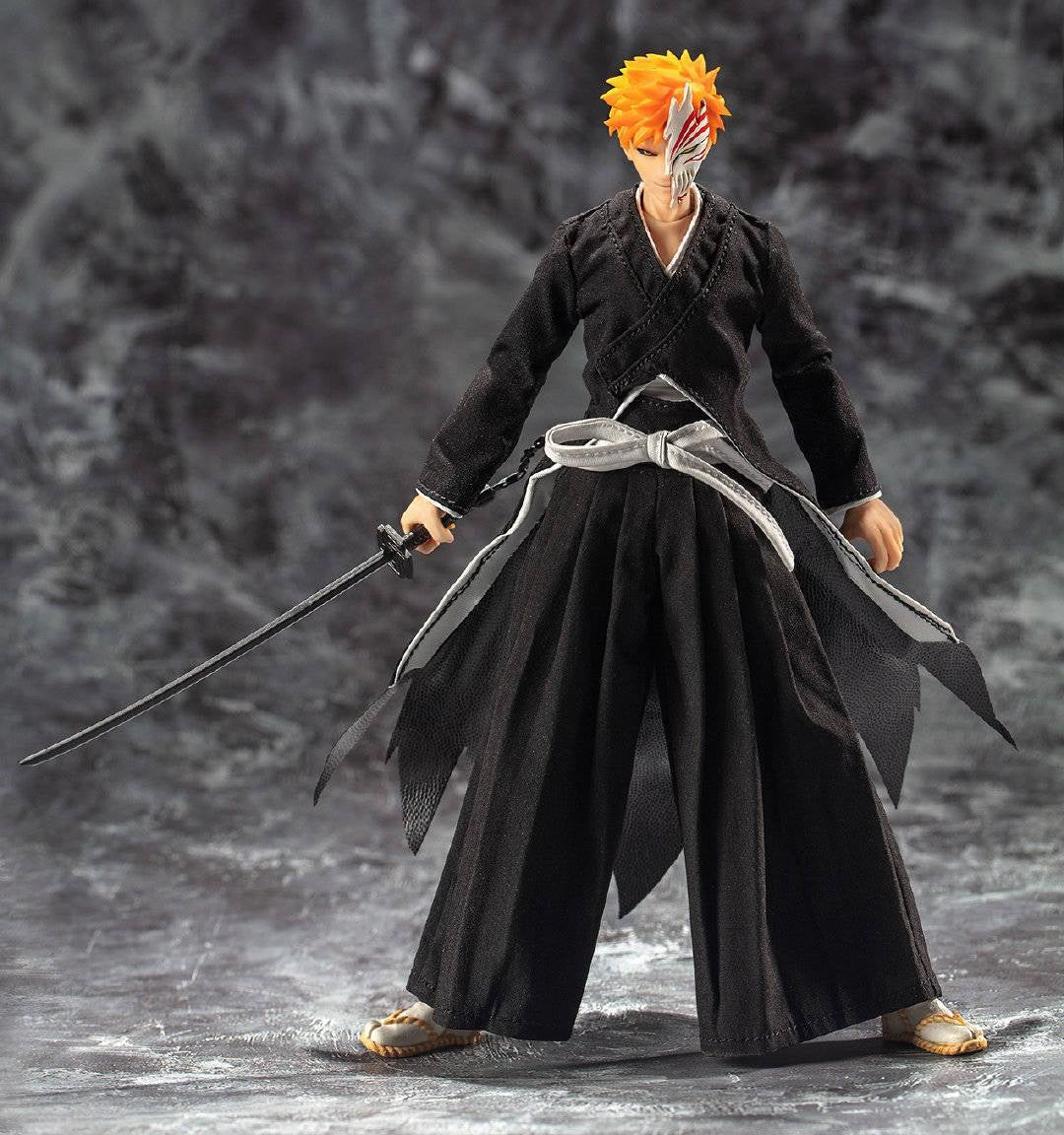 Dasin Models 1/12 Scale 6 Inch Bleach Anime Ichigo Kurosaki Bankai Tensa Zangetsu Action Figure - Perfect for Collectors, Display, and Anime Fans