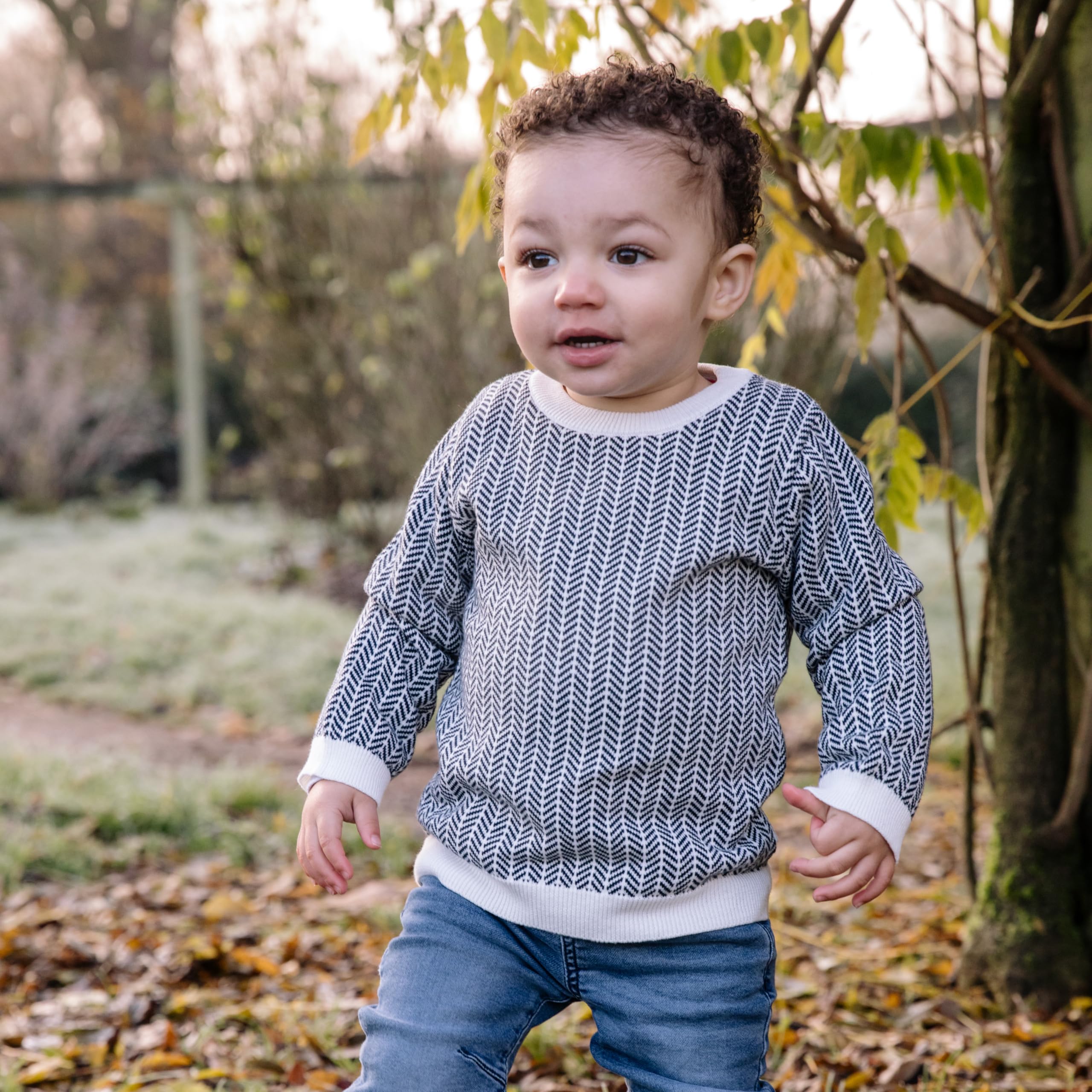 Soft Cotton Knit Sweater for Toddler Boys - Long Sleeve Round Neck Pullover Top for Fall & Winter | Cozy Outfit for Playdates & Family Photos