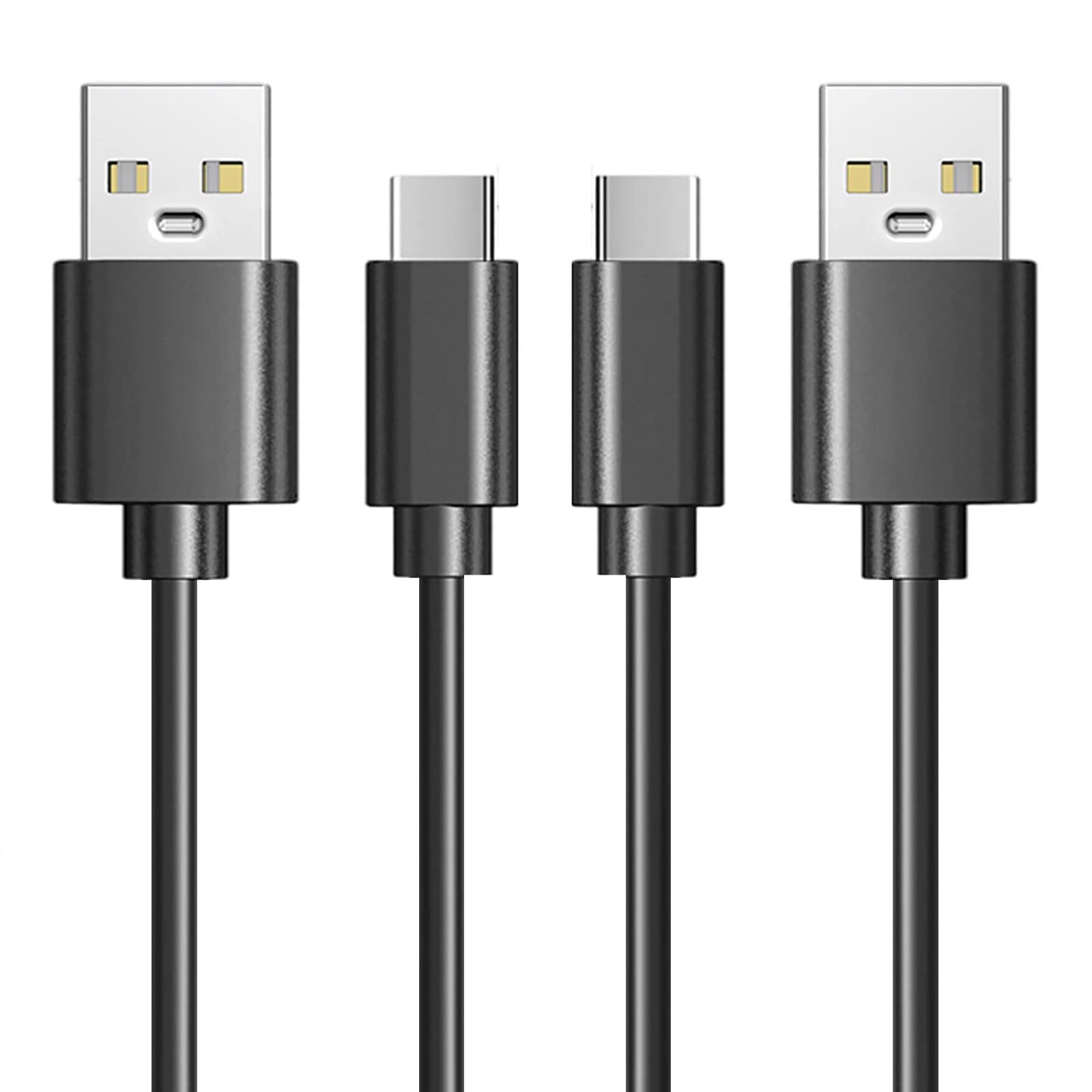 2-Pack USB C Cable Fast Charging Cord Compatible with Echo Buds 2, Raycon E25/E55, EarFun Air Pro/Pro, Sabbat E12 Ultra, TOZO T12 NC9 Wireless Earbuds - Perfect for Travel, Gym & Daily Charging