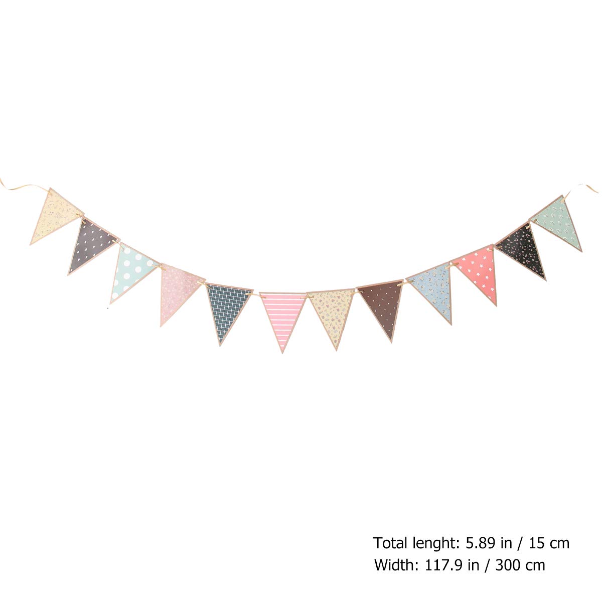 1 Piece Pull The Flag Fabric Triangle Flag - Cotton Triangle Banner for Birthday, Engagement Party, Wedding & Baby Shower - Happy Birthday Pennant Flags - Perfect for Indoor & Outdoor Decorations