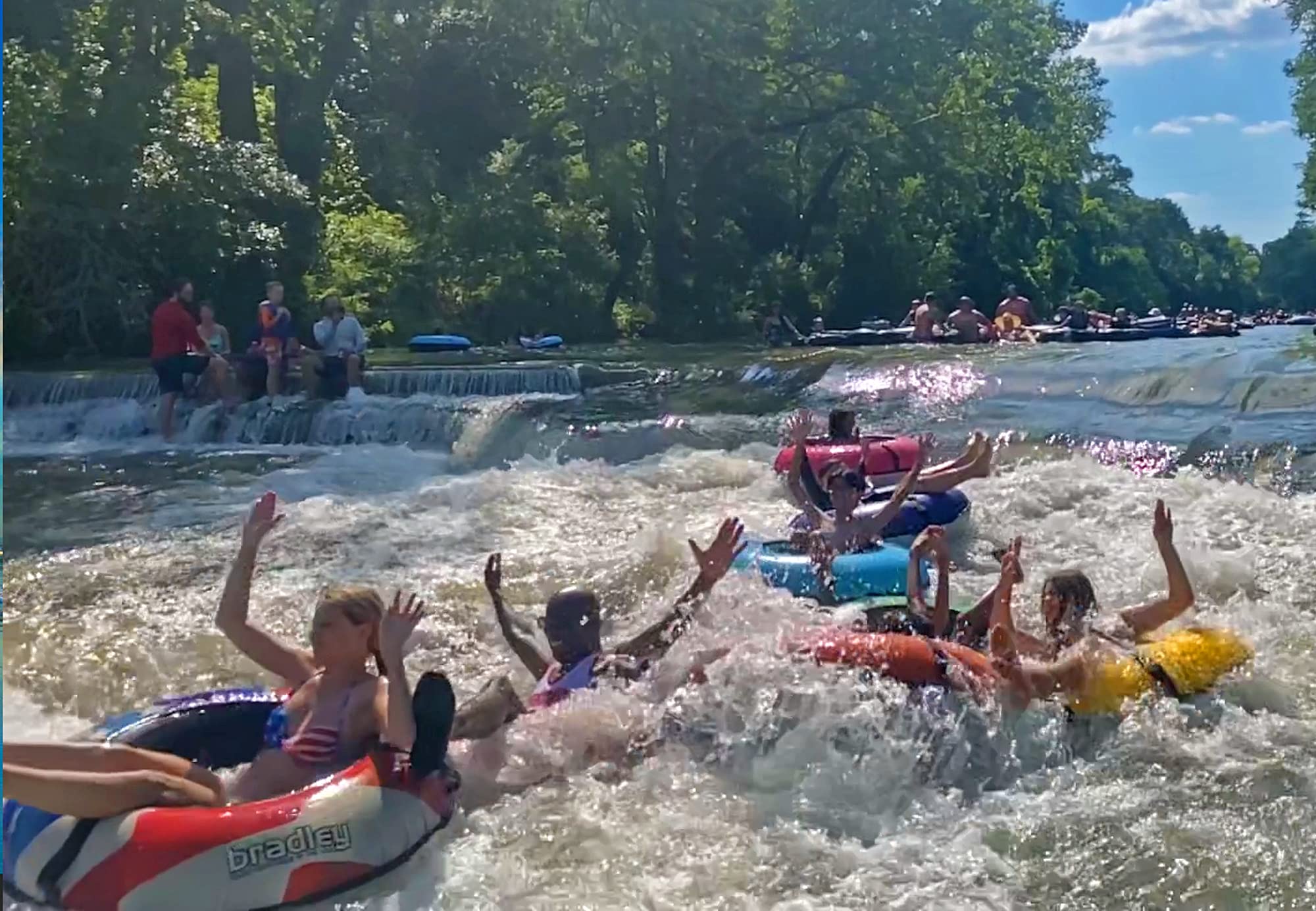 Heavy Duty Bradley River Tubes for Whitewater Floating - Durable Rubber Truck Tire Tubes with Cover - Connectable for Group Rafting - Perfect for River Adventures, Water Parks & Summer Fun