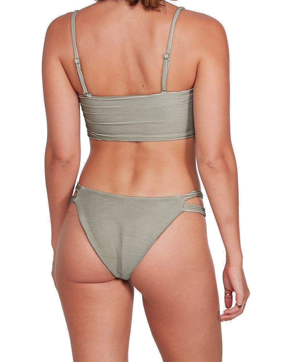 RVCA Women's Medium Coverage Bikini Bottom - Salt Wash Swimwear for Beach, Pool & Vacation | Comfortable Swim Shorts for Surfing, Yoga & Summer Activities