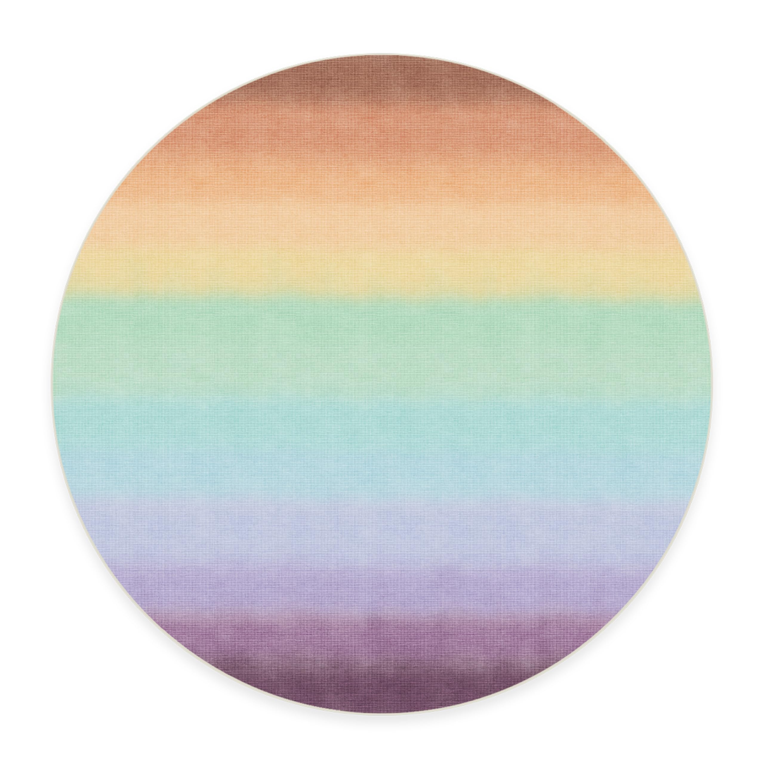 RUGGABLE Washable 6 ft Round Rainbow Rug - Premium Non-Slip Kids Playroom Rug for Living Room, Bedroom, Kitchen & Office - Soft Play Mat with Gripper Pad - Perfect for Nursery, Daycare & Home Decor