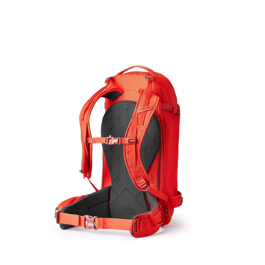 Gregory Targhee 32 Unisex Alpine Ski Backpack - Large Hiking & Snow Sports Daypack for Men & Women - Waterproof Travel Backpack for Camping, Climbing & Outdoor Adventures (Gamma Red)