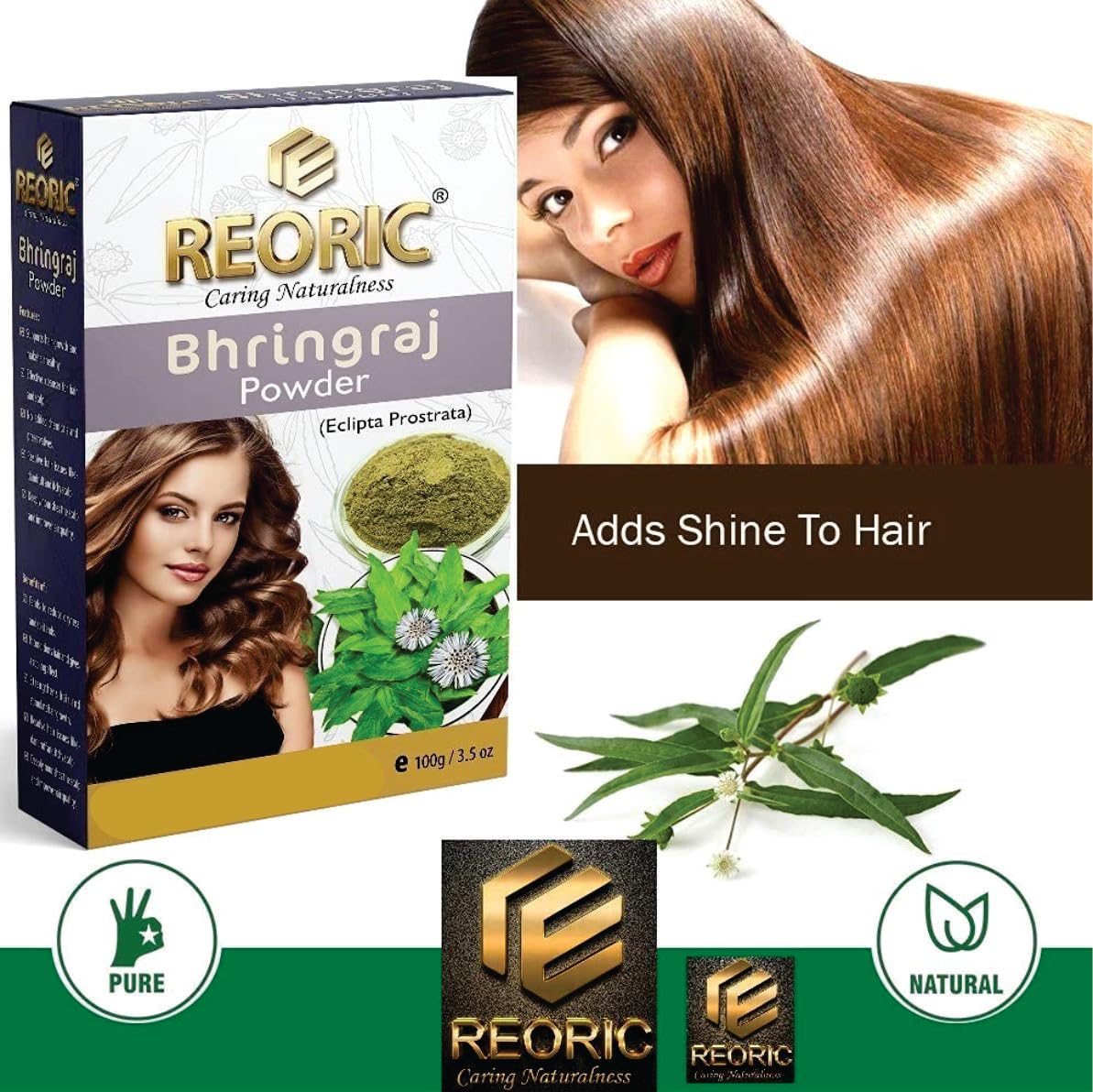 Organic Amla Powder, Bhringraj Powder & Hibiscus Powder Combo (300g, Pack of 3) | Indian Gooseberry & False Daisy Leaf Powder for Skin & Hair Care | Natural Ayurvedic Herbs for Hair Growth, Scalp Health & Glowing Skin | Perfect for DIY Hair Masks, Face Packs & Herbal Remedies