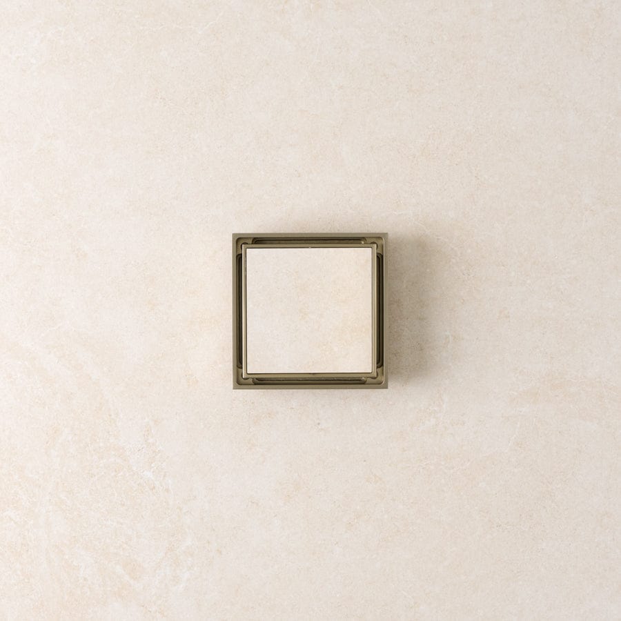 Brushed Nickel Tile Insert Floor Waste Drain - Bathroom & Shower Floor Drain Cover for Home & Commercial Use