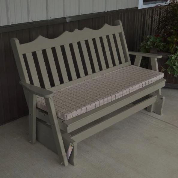 A & L Furniture Yellow Pine Royal English Glider Rocking Chair - Solid Wood Rocker for Nursery, Porch, or Living Room - Perfect for Relaxing & Nursing