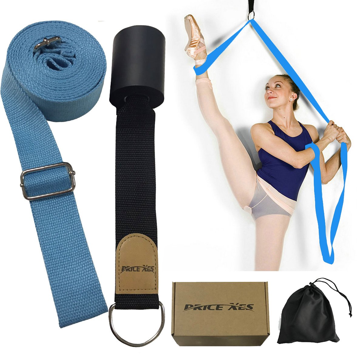 Leg Stretching Band - Adjustable Door Stretch Strap for Ballet, Dance & Gymnastics - Improve Flexibility & Mobility - Home Workout Equipment for Dancers, Athletes & Yoga Enthusiasts - Perfect for Warm Up, Cool Down & Rehabilitation Exercises