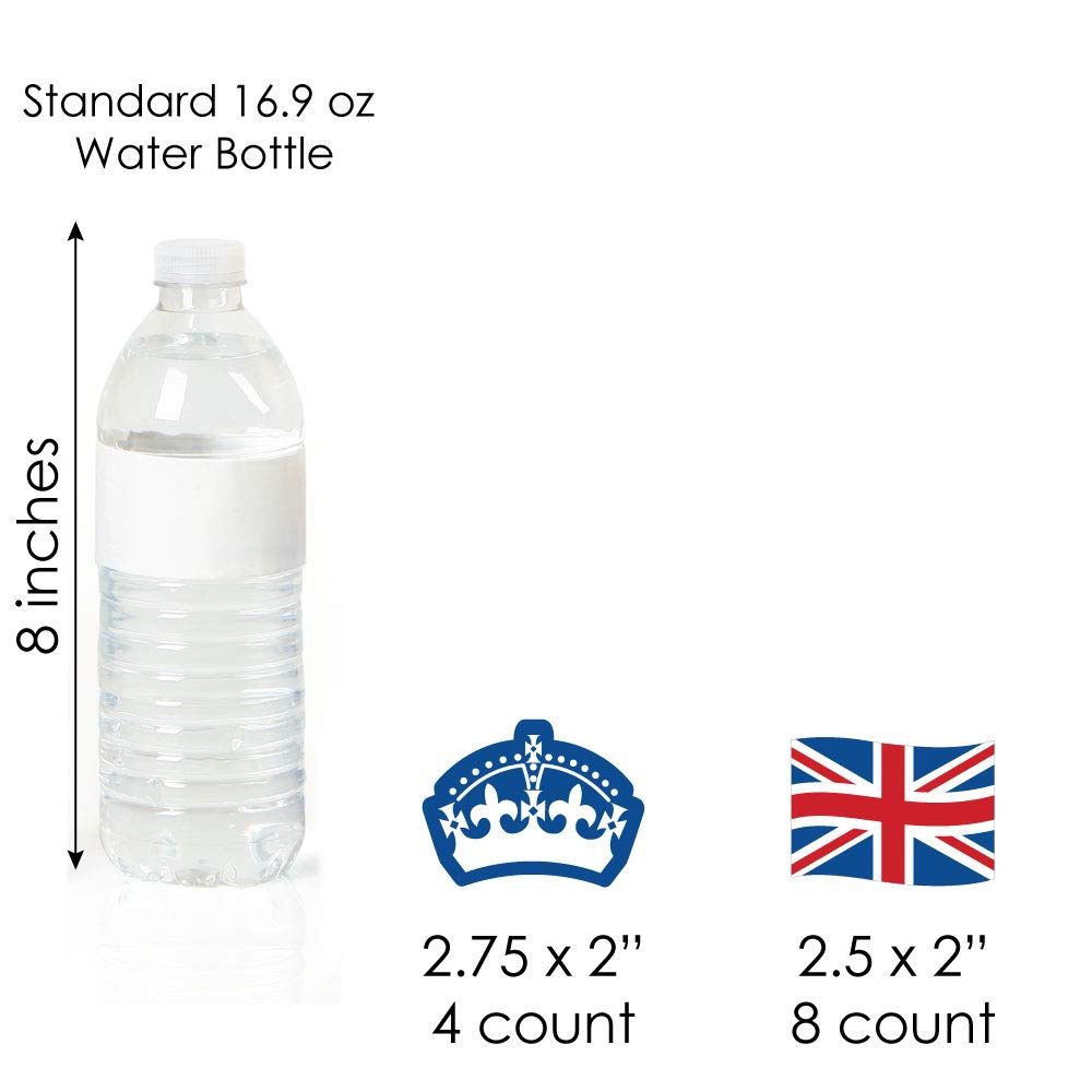 Big Dot of Happiness Cheerio London - British Themed Cupcake Decorations Kit (24-Piece Set) - Includes Cupcake Wrappers & Treat Picks for UK Tea Party, Afternoon Tea, and Royal Celebration Events