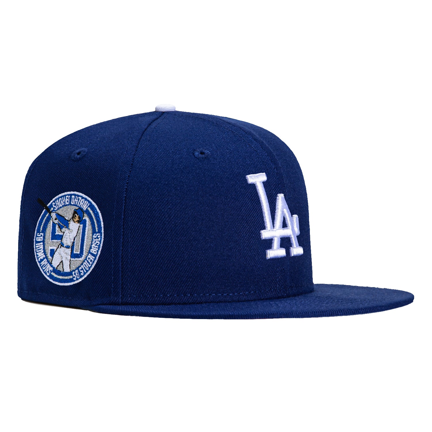 New Era 59Fifty Los Angeles Dodgers Shohei Ohtani 50/50 Patch Hat - Royal Blue - Officially Licensed MLB Baseball Cap - Perfect for Games, Collecting & Streetwear Fashion