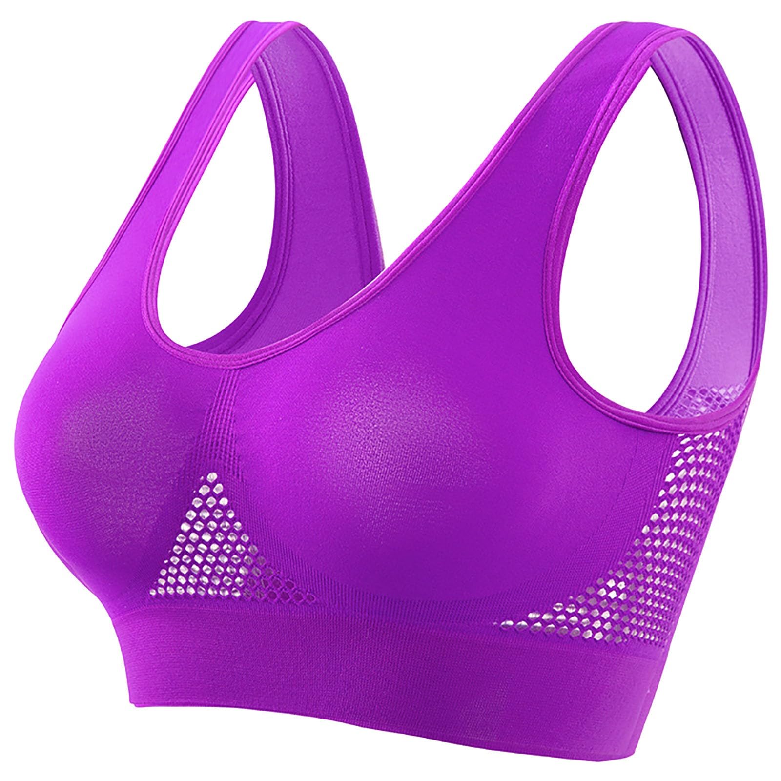 High Impact Racerback Sports Bras for Women - Padded Seamless Yoga & Gym Workout Bras - Plus Size Support for Running, HIIT & CrossFit - Comfortable Fitness Apparel for Active Lifestyles