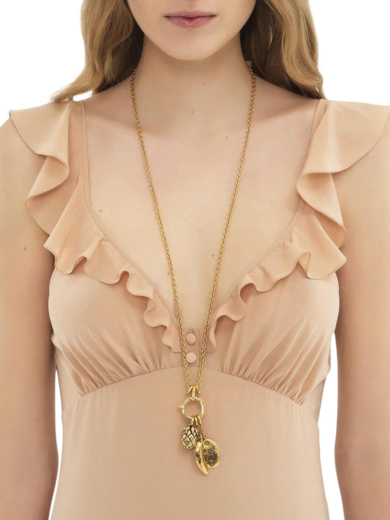 Chloé Charms Necklace for Women - Elegant Gold Plated Pendant Jewelry Gift for Her | Perfect for Parties, Weddings & Everyday Wear
