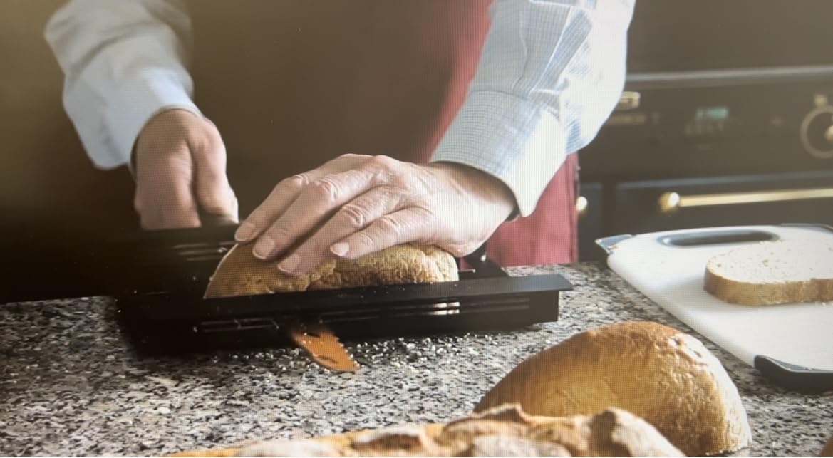 Simpleslice – Patented Bread Slicing Guide | Adjustable Steel Loaf Cutter with Cutting Board | UK Made | Perfect for Homemade Bread, Sandwiches & Meal Prep