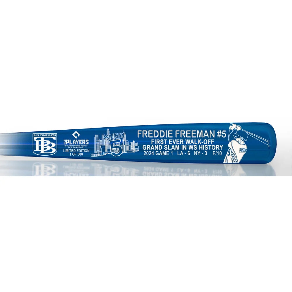 Freddie Freeman Grand Slam World Series Autographed Baseball Bat - Limited Edition #D/500 - Los Angeles Dodgers Memorabilia - Perfect for Sports Collectors, Dodgers Fans & Home Decor