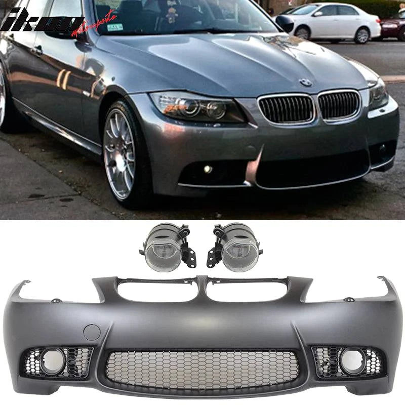 2009-2011 BMW E90 3 Series M3 Style Front Bumper with Fog Lights - Perfect for Car Upgrades & Street Performance Enhancement