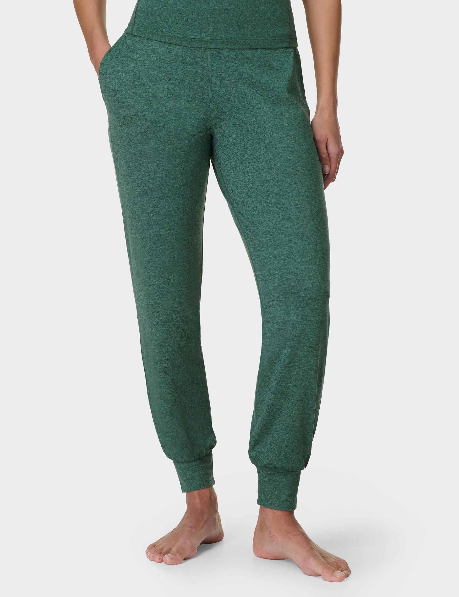 Gaia 29 High-Performance Yoga Pants for Women - Breathable Glade Green Marl Workout Leggings | Perfect for Yoga, Pilates, Gym & Lounge Wear