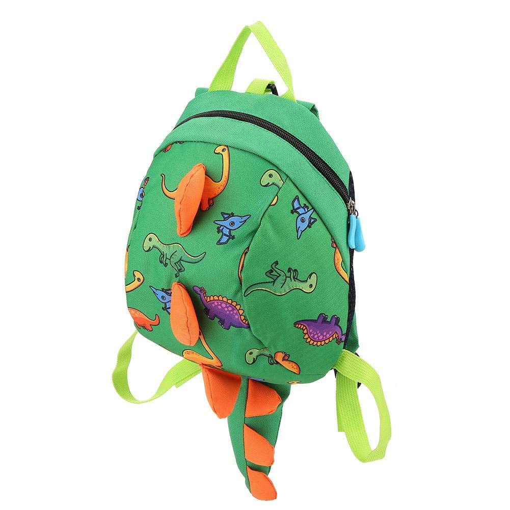 Dinosaur Backpack for Kids & Toddlers - Cartoon School Backpack with Safety Harness Leash, Snack & Lunch Bag for Preschool Boys & Girls (Green) | Perfect for School, Travel & Outdoor Adventures