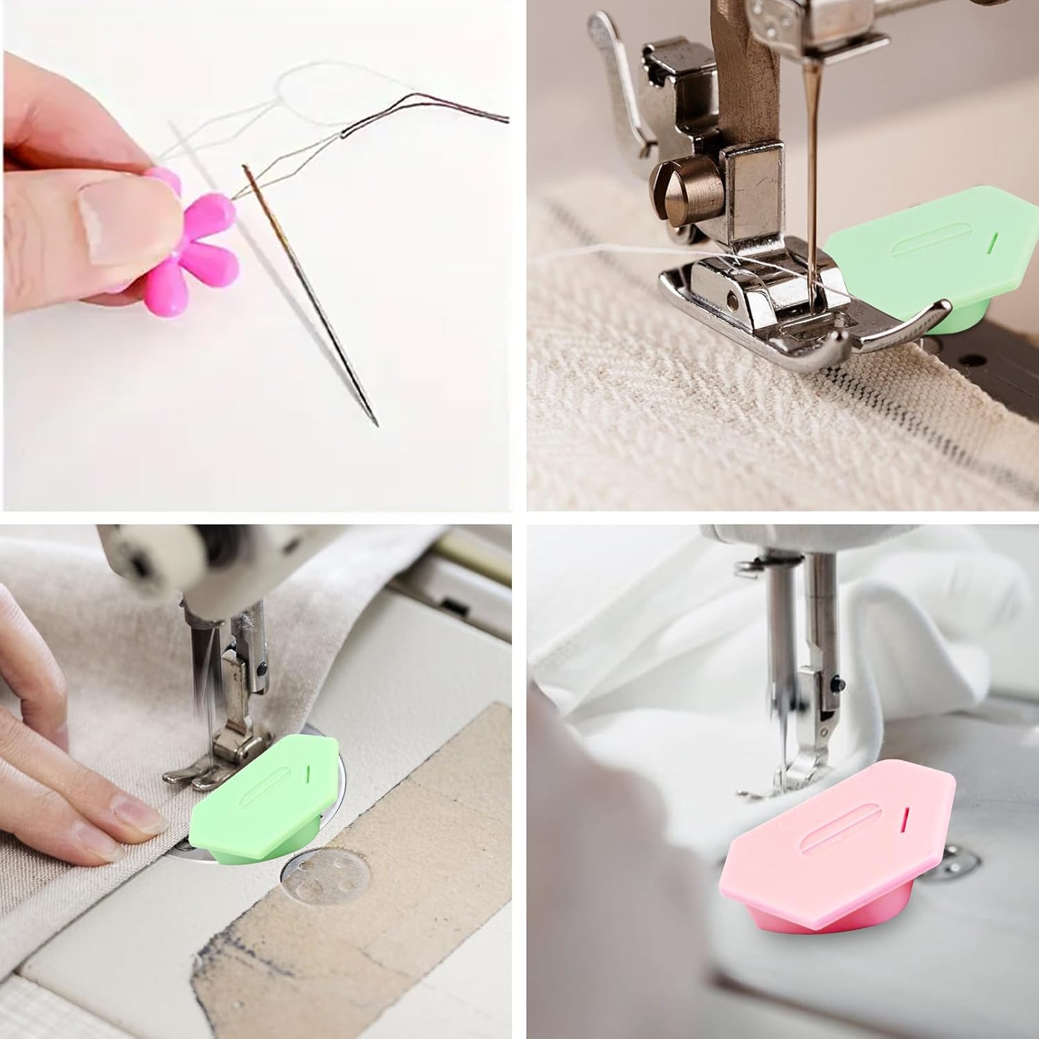 Magnetic Seam Guide for Sewing Machine - Multifunctional Hem Guide with Needle Threaders & Hemmer Guide | Universal Sewing Supplies & Accessories | Perfect for Quilting, Dressmaking & DIY Projects