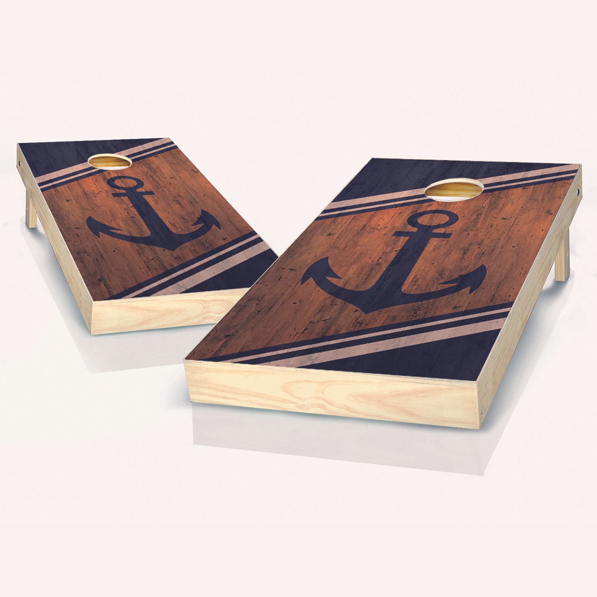 Skip's Garage Anchor Cornhole Boards Set - 2 Premium Boards & 8 Pro Cornhole Bags with Accessories | Outdoor Lawn Games, Tailgating, Backyard Party, BBQ Entertainment