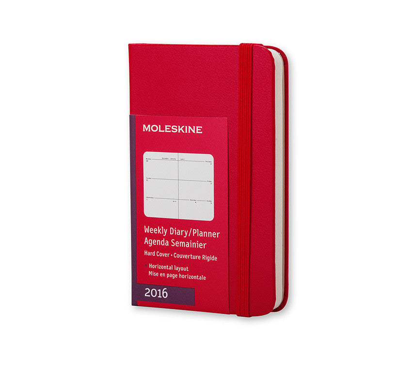Moleskine 12-Month Horizontal Weekly Planner - Hard Cover Notebook for Work, School & Daily Organization | Perfect for Professionals & Students