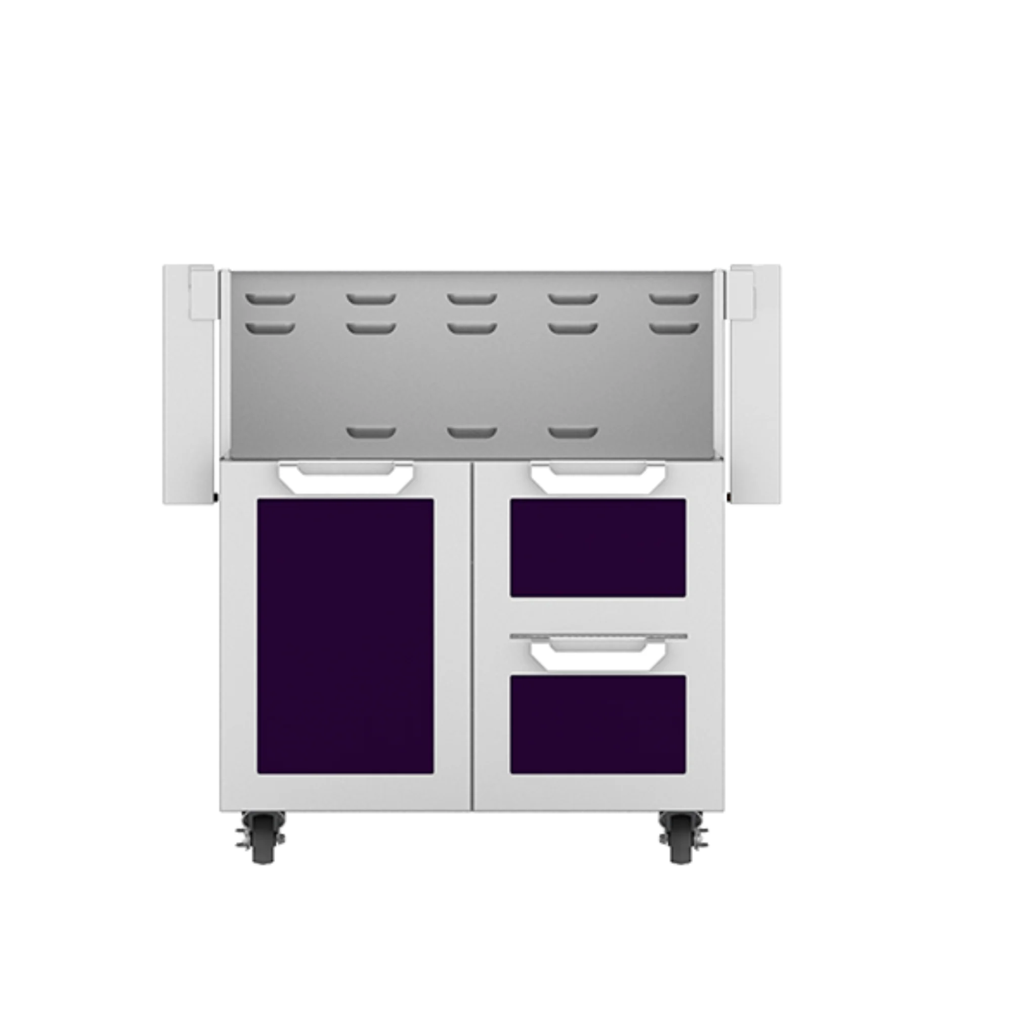 Hestan GCR30 Outdoor Tower Cart with Door & Double Drawers - Stainless Steel Commercial Kitchen Cart for Restaurants, Catering & Outdoor Cooking - Perfect for BBQ, Patio & Backyard Use